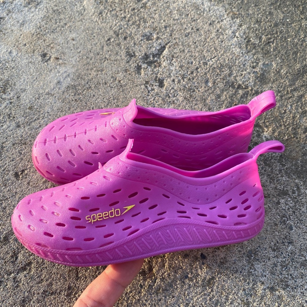Speedo Toddler Water Shoes Purple Slip On Aqua Socks Size 7/8C